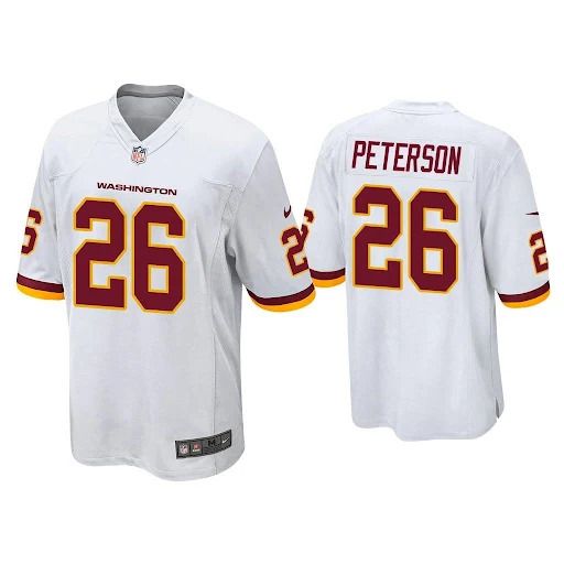 Men Washington Redskins #26 Adrian Peterson Nike White Retired Player Game NFL Jersey